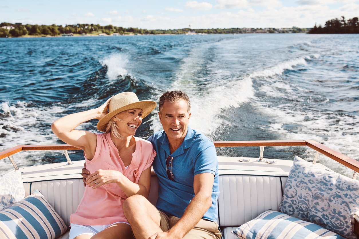 Shot of a mature couple enjoying a relaxing boat ride
